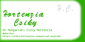 hortenzia csiky business card